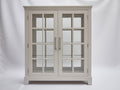 Estanterías madera y vidrio 120x40x180 cm - Beige - Estilo clásico