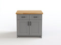 Aparadores 90x45x90 cm de madera - gris-marrón - estilo moderno con 2 puertas y 2 cajones