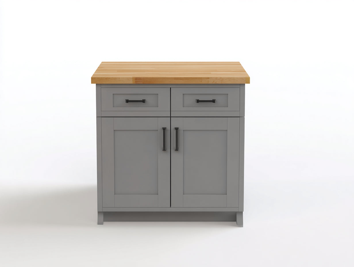 Aparadores 90x45x90 cm de madera - gris-marrón - estilo moderno con 2 puertas y 2 cajones