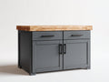 Aparadores madera 140x55x90 cm - Gris-Marrón - Estilo moderno