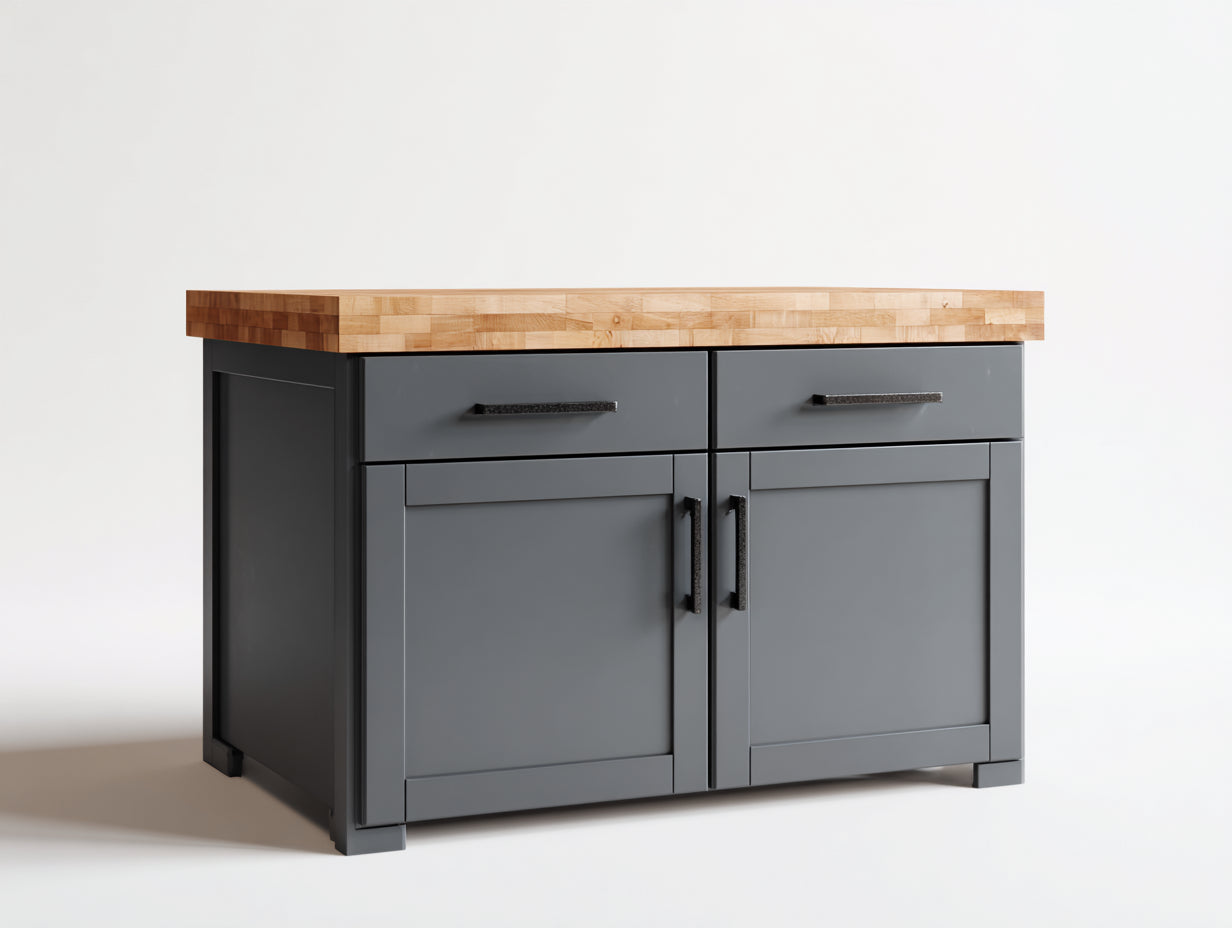 Aparadores madera 140x55x90 cm - Gris-Marrón - Estilo moderno