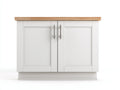 Aparadores 100x35x85 cm - madera blanca y sobre natural - diseño moderno para salón